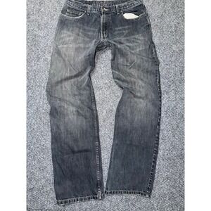 Old Navy Men's Dark Blue Dark Wash Bootcut Denim Jeans Regular Fit Cotton 36x36